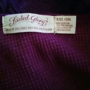 Faded Glory Tops - Purple long sleeve XXL (20) Faded Glory Tops - Purple long sleeve XXL (20)
